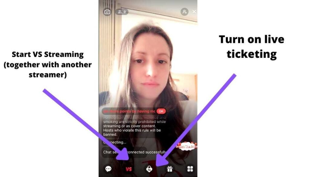 How to enable VS Streaming and Ticket Streaming in the Fancy Me app